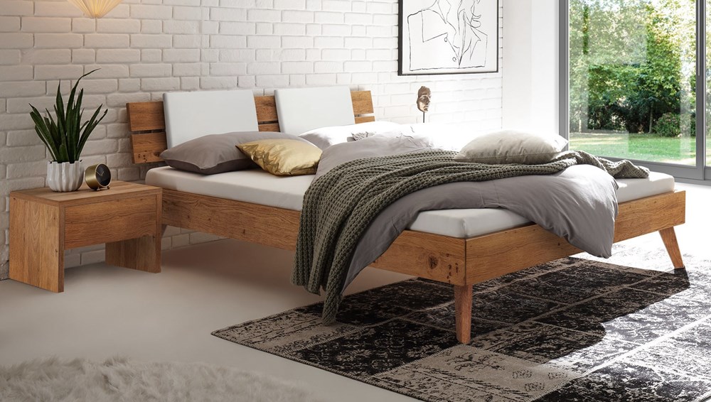 Wild Oak finish with optional leather headrests and optional beside tables