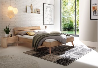 Hasena Ortona Bed in Solid Beech, Oak or Walnut