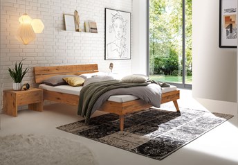 Hasena Ortona Bed in Solid Beech, Oak or Walnut