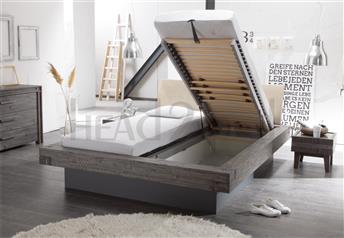 Hasena Bloc Practico Ripo Solid Wood & Real Leather Bed