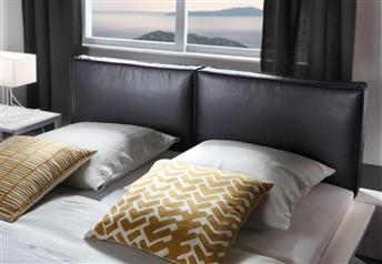 DORMA headboard in real leather black