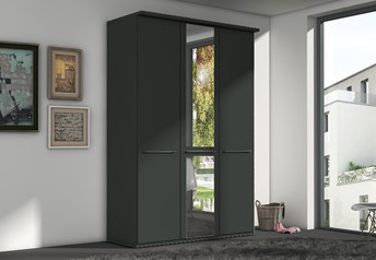 Stylform PROVENCE Hinged Door Wardrobe in Graphite with corniche