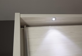 Detail showing polar larch finish