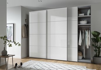 Pebblegrey frame with white doors