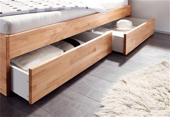 Hasena Spazio Duetto - Solid Beech Bed With Drawers