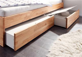 Hasena Spazio Duetto - Solid Beech Bed With Drawers