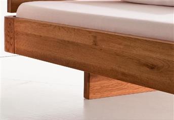 Hasena CORA Ronna Solid Oak Floating Bed with real leather