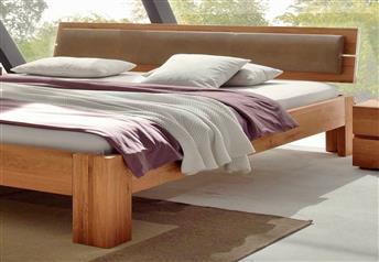Hasena Corno Alpa Lumo - Solid Oak Real Leather bed