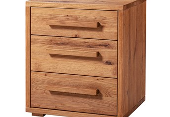 Hasena Turina - 3 Drawer Character Solid Oak Bedside Table