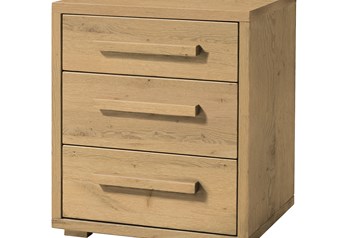 Hasena Turina - 3 Drawer Character Solid Oak Bedside Table