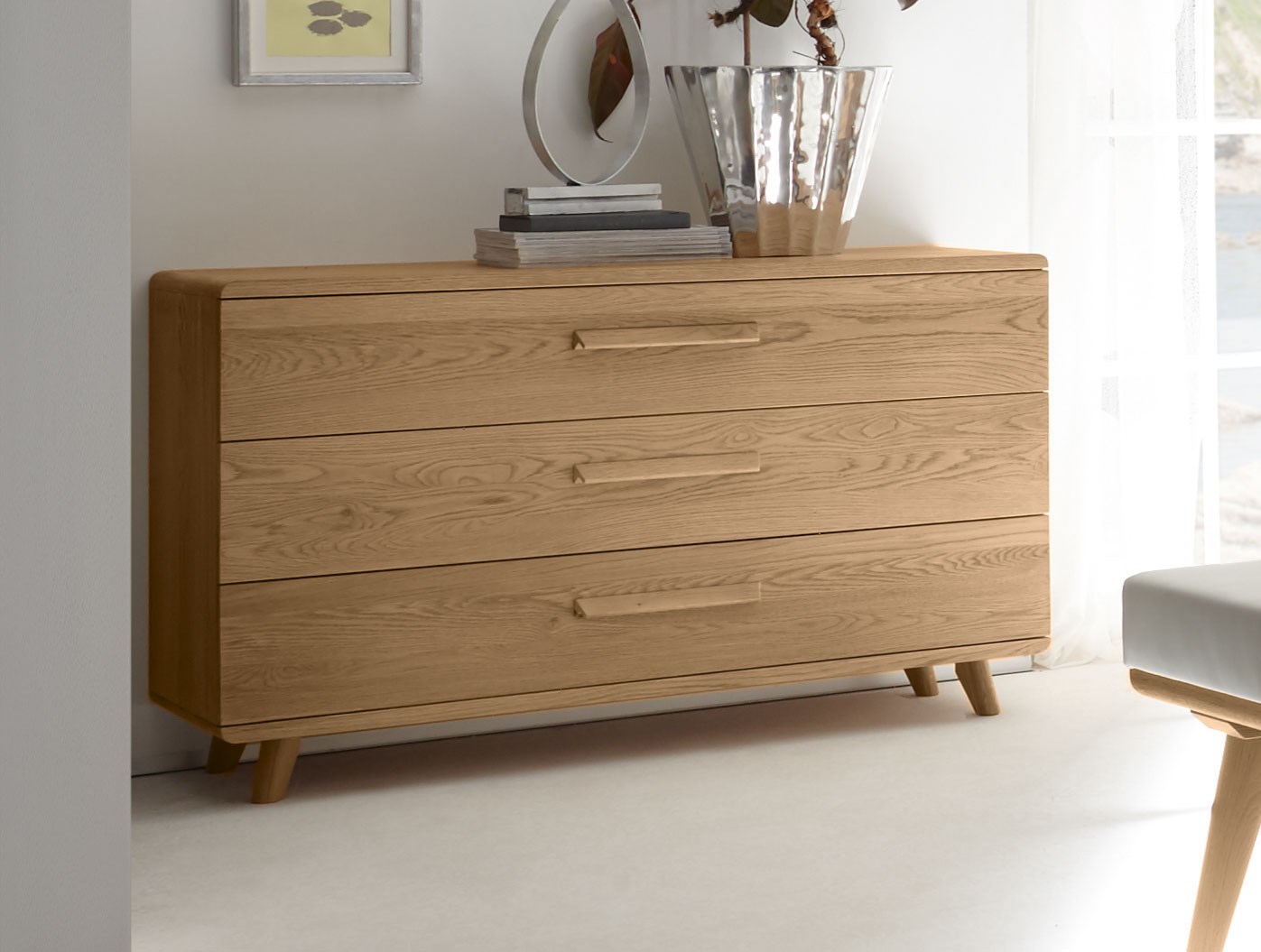 Hasena Sigma - Solid Oak XL Chest of Drawers - Oakline - Head2Bed UK