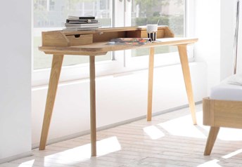 Hasena Aska - Solid Oak, Beech or Walnut Desk