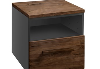 Anthracite carcass with Solid Walnut Oiled fronts