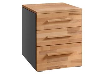 Hasena Trio - 3 Drawer Bedside Table with Solid Wooden Fronts
