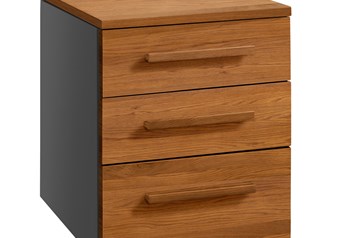 Hasena Trio - 3 Drawer Bedside Table with Solid Wooden Fronts