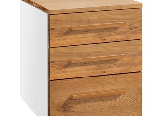 White carcass with Natural Oak Oiled fronts