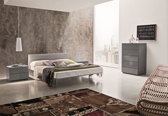 Veneran Italia SLIM Floating Contemporary Bed with leather