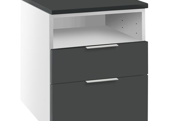 Hasena Dowe - 2 Drawer Bedside Table with Laminate Fronts