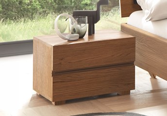 Hasena Dupla - 2 Drawer Solid Wood Modern Bedside Table