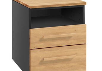 Anthracite carcass with Oak Bright Oiled fronts