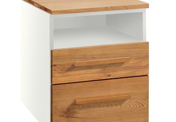 White carcass with Natural Oak Oiled fronts
