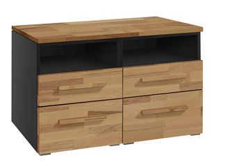 Hasena Dowio - 4 Drawer Chest of Drawers with Solid Wooden Fronts
