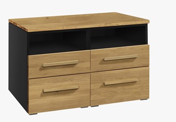 Hasena Dowio - 4 Drawer Chest of Drawers with Solid Wooden Fronts