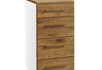 White carcass with Natural Oak Oiled fronts