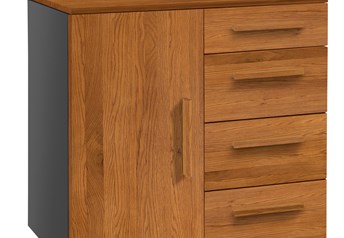 Hasena Qunito - 4 Drawer/1 Door Combi Chest with Solid Wooden Fronts