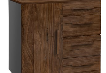 Anthracite carcass with Solid Walnut Oiled fronts