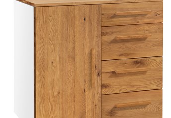 White carcass with Natural Oak Oiled fronts