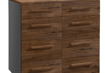 Anthracite carcass with Solid Walnut Oiled fronts