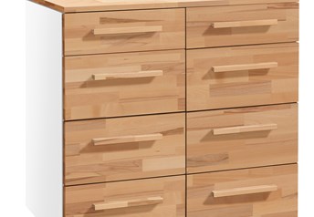 Hasena Quatrine - 8 Drawer Chest of Drawers with Solid Wooden Fronts