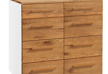 White carcass with Natural Oak Oiled fronts