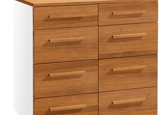 Hasena Quatrine - 8 Drawer Chest of Drawers with Solid Wooden Fronts
