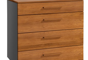 Hasena Atrine - 4 Drawer Wide Chest of Drawers with Solid Wooden Fronts