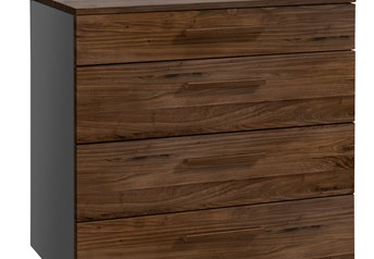 Hasena Atrine - 4 Drawer Wide Chest of Drawers with Solid Wooden Fronts