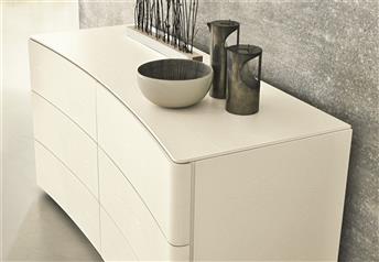 Ash Veneer Matt Bianco on Large chest of drawers
