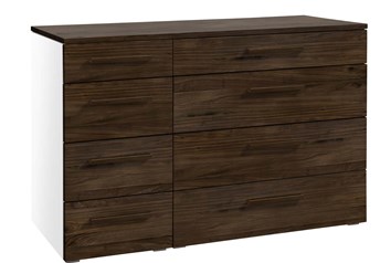 White carcass with Solid Walnut Oiled fronts