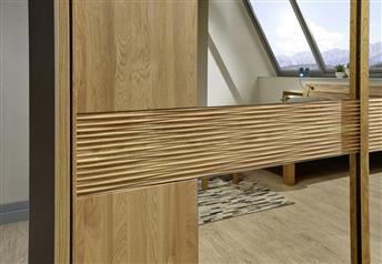 Stylform IRIS - 250-300cm Semi Solid Oak 2 Door Sliding Wardrobe