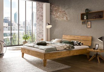 Hasena Gola Arcada - Solid Wood Real Leather Vintage Bed