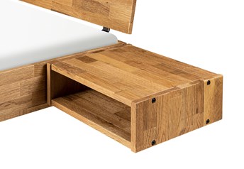 Hasena Jago Bedside Table - Acacia Vintage Brown/Grey or Oak