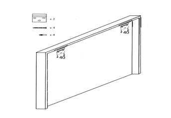 rear view of wall panels and extension panels