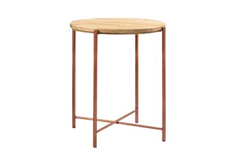 Bianco Oak with Copper legs