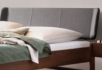 Headboard fabric shown is unavailable, the closest leather is 514.