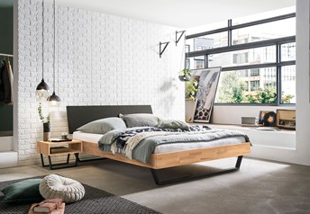 Hasena Sariano Bed in Beech, Oak or Walnut