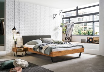 Hasena Sariano Bed in Beech, Oak or Walnut