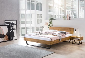 Hasena Levane Bed in Oak or Walnut