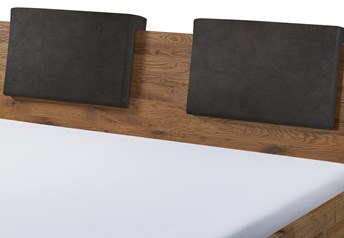 Example of Varo pads on Bordo headboard, please note the bedframe style and timber finish pictured are not the ones on offer
