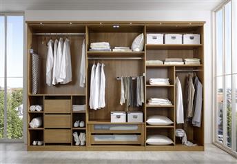 example of interiors lay-out on 300 cm wardrobe
